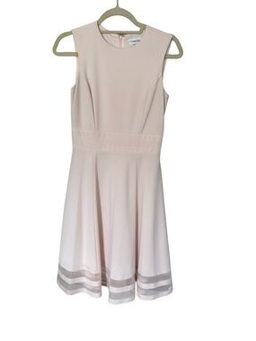 Calvin Klein Blush Pink Sleeveless Fit & Flare Dress